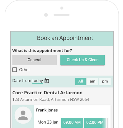 Mobile-optimised online appointments