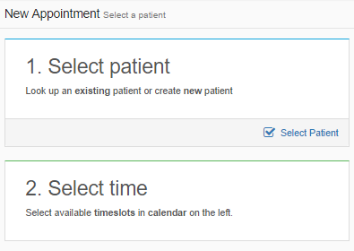 Create appointments in 2 easy steps